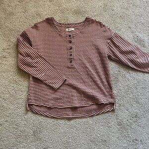 Cut and cozy striped Madewell Top